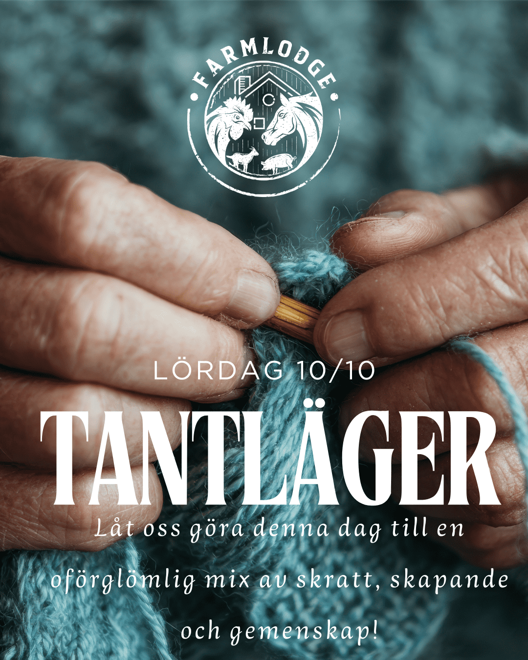 Tantläger med Handarbete, God Mat och Mys med Djuren